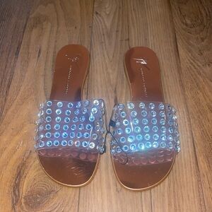 NWT Adelia Women's Swarovski Crystal Embellish Sandals